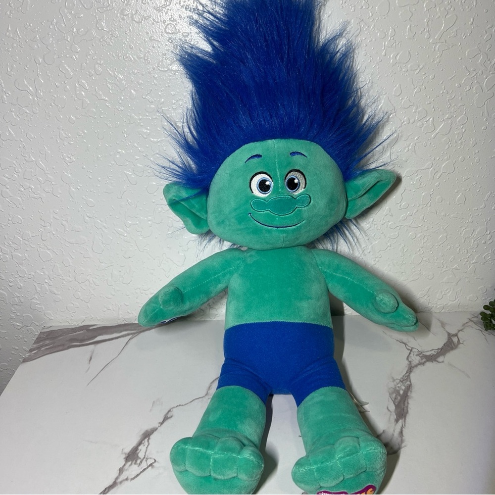 Blue and Green Plush Troll Toy